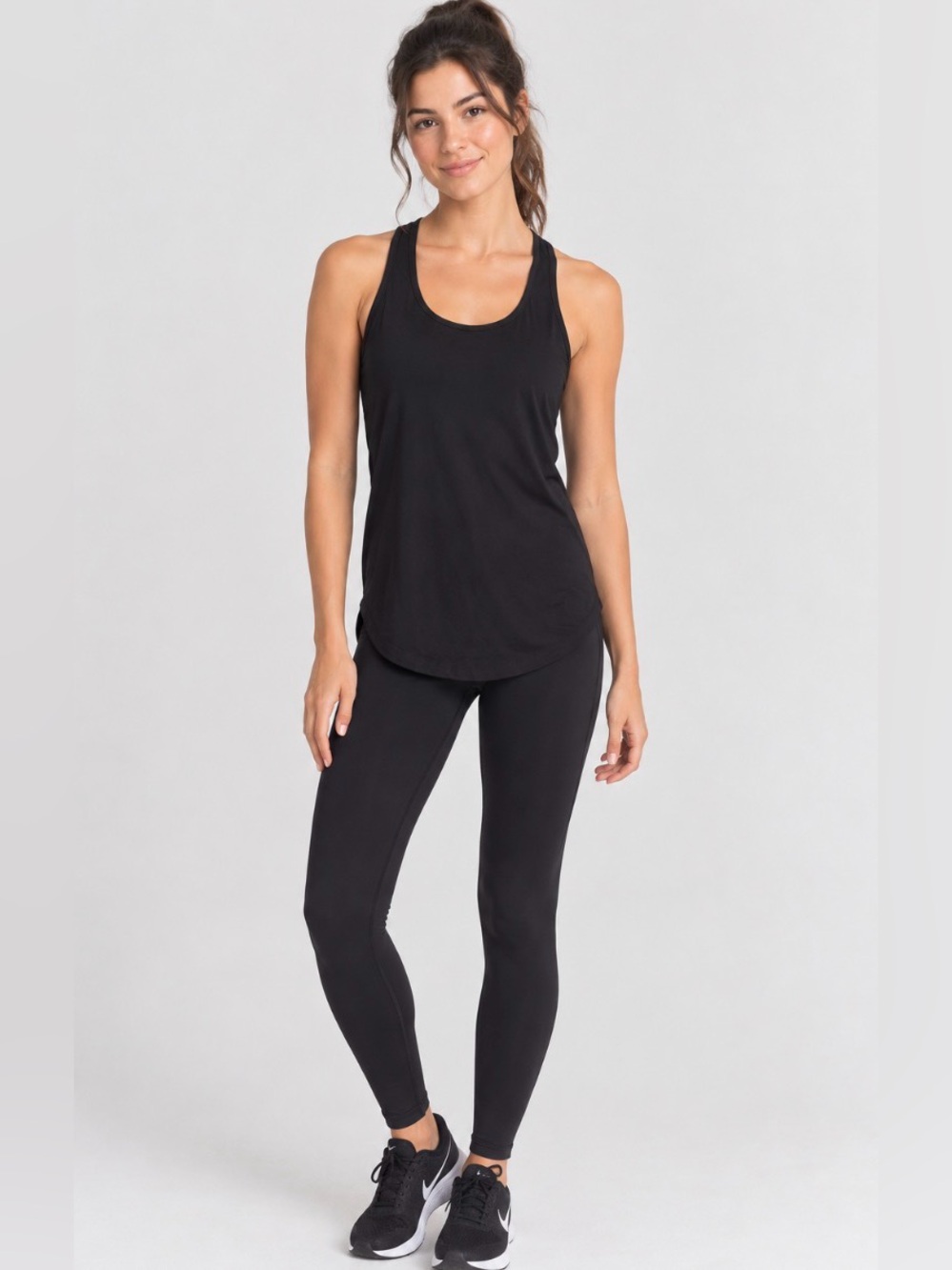 Athleta Black Racerback Tank Top Size Medium